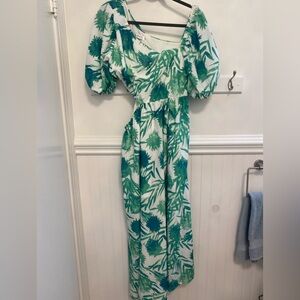 Boutique brand green and white dress size 10